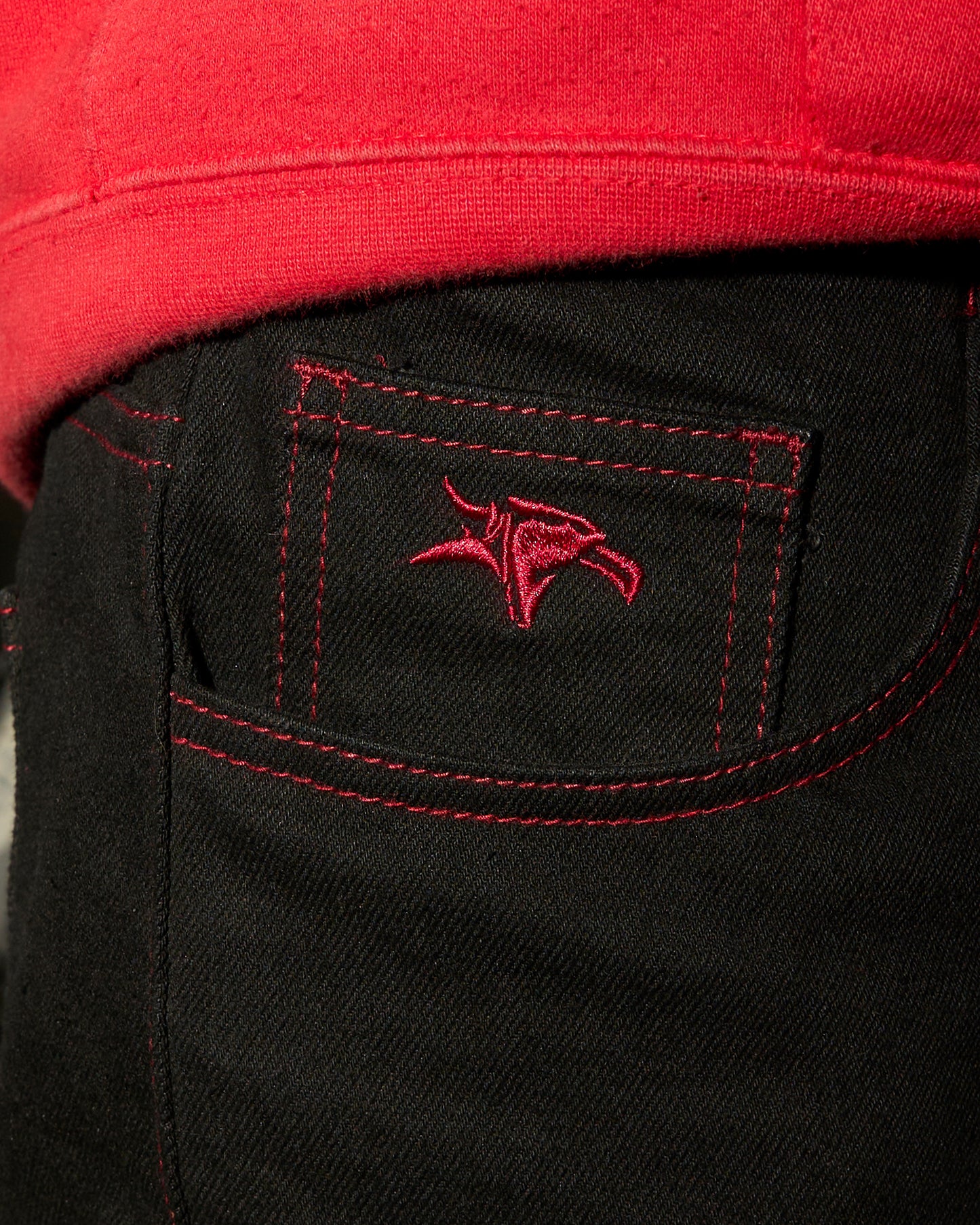 HEAVIES X ANIMAL - STRAIGHT JEANS V2 BLACK/RED