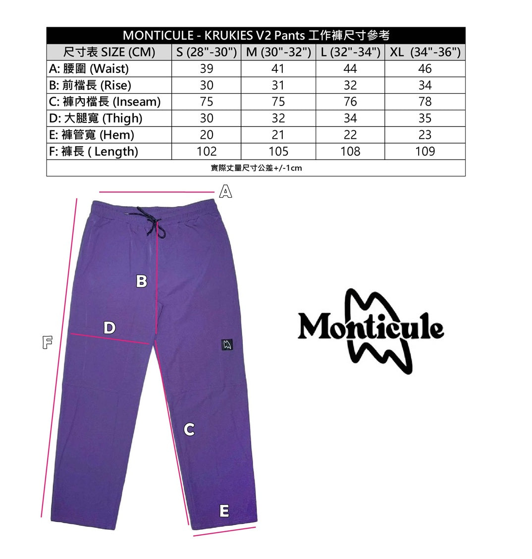 MONTICULE - KRUKIES V2 PANTS BLACK