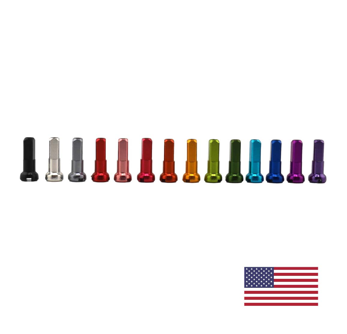 USA SPOKES - AL7075-T6 CNC NIPPLES 14G