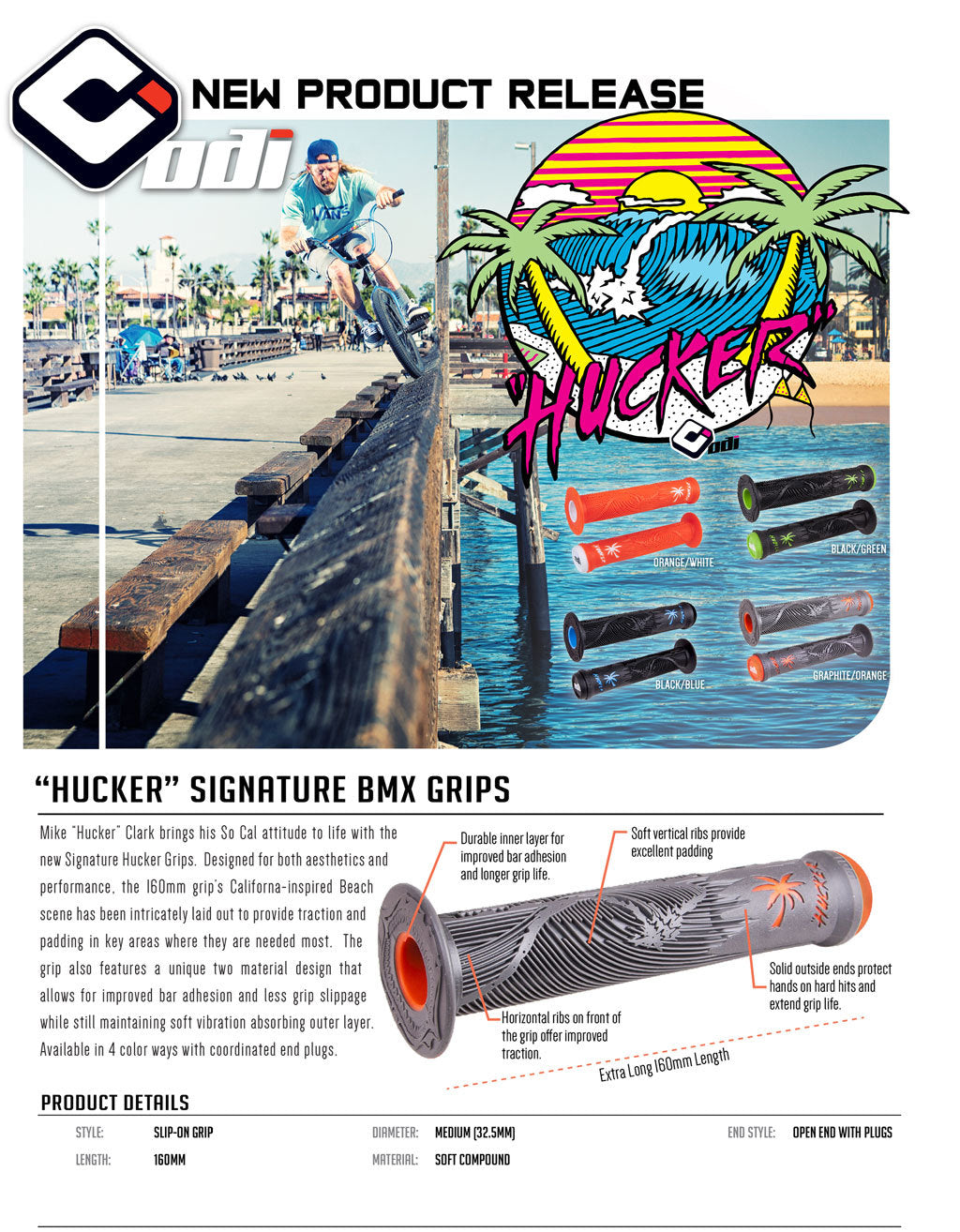 ODI - HUCKER FLANGE GRIPS