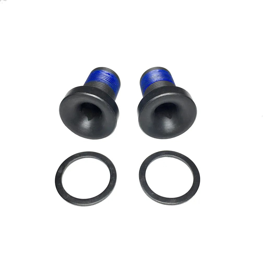M10 Stainless Steel Crank Spindle Bolts PAIR - Fits Odyssey Black Widow Crankset - Porkchop BMX