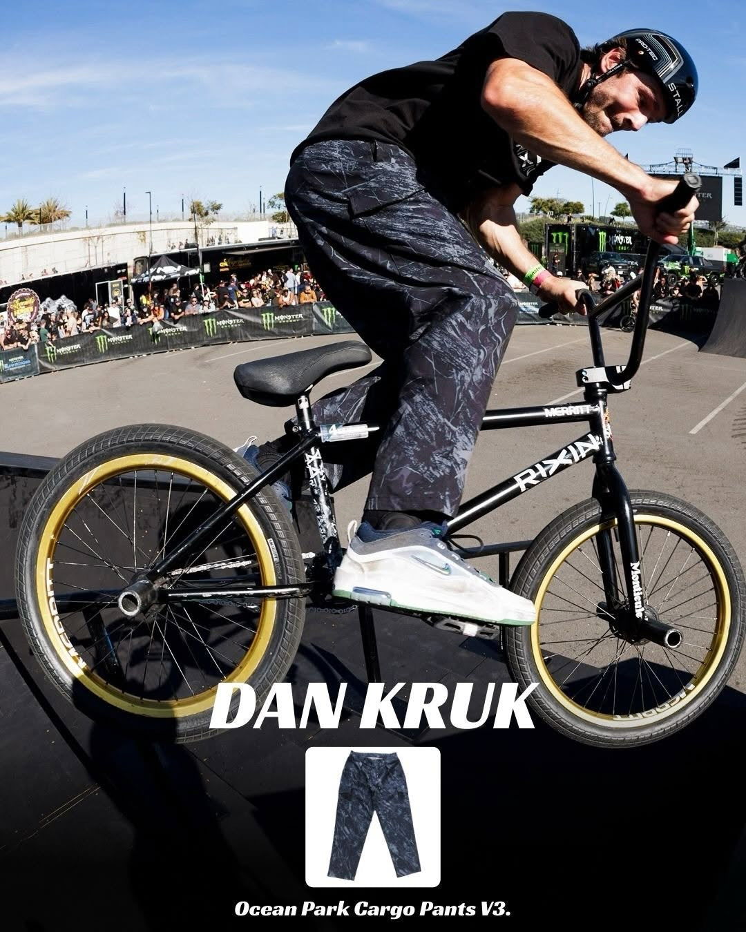 MONTICULE - OCEAN PARK CARGO PANTS V3 BLACK CAMO