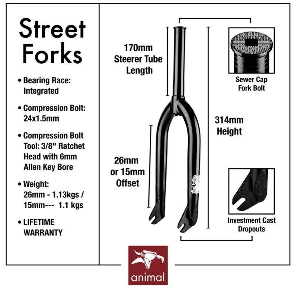 ANIMAL - STREET FORK 15/26MM