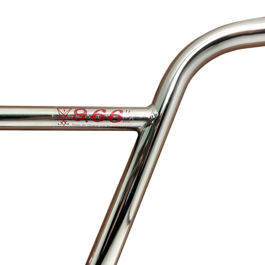 TEMPERED - NORDIC BARS 9.66" BLACK/ CHROME