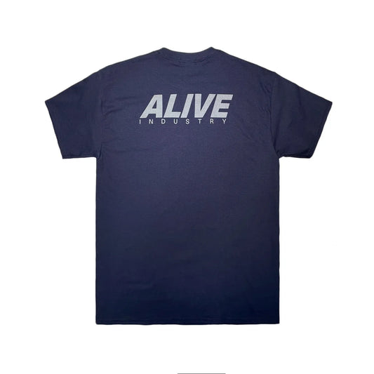 ALIVE INDUSTRY - 22' LOGO TEE NAVY