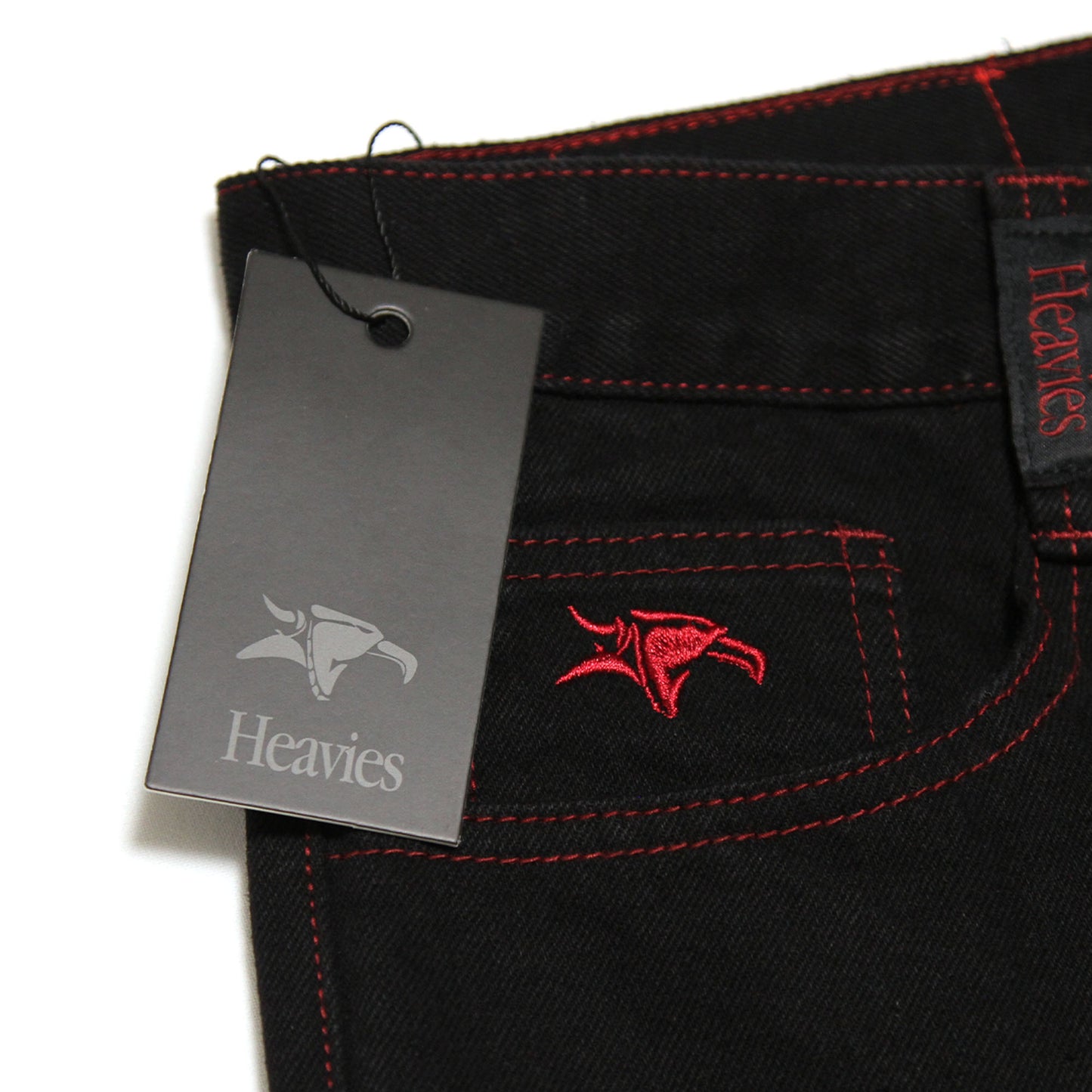 HEAVIES X ANIMAL - STRAIGHT JEANS V2 BLACK/RED