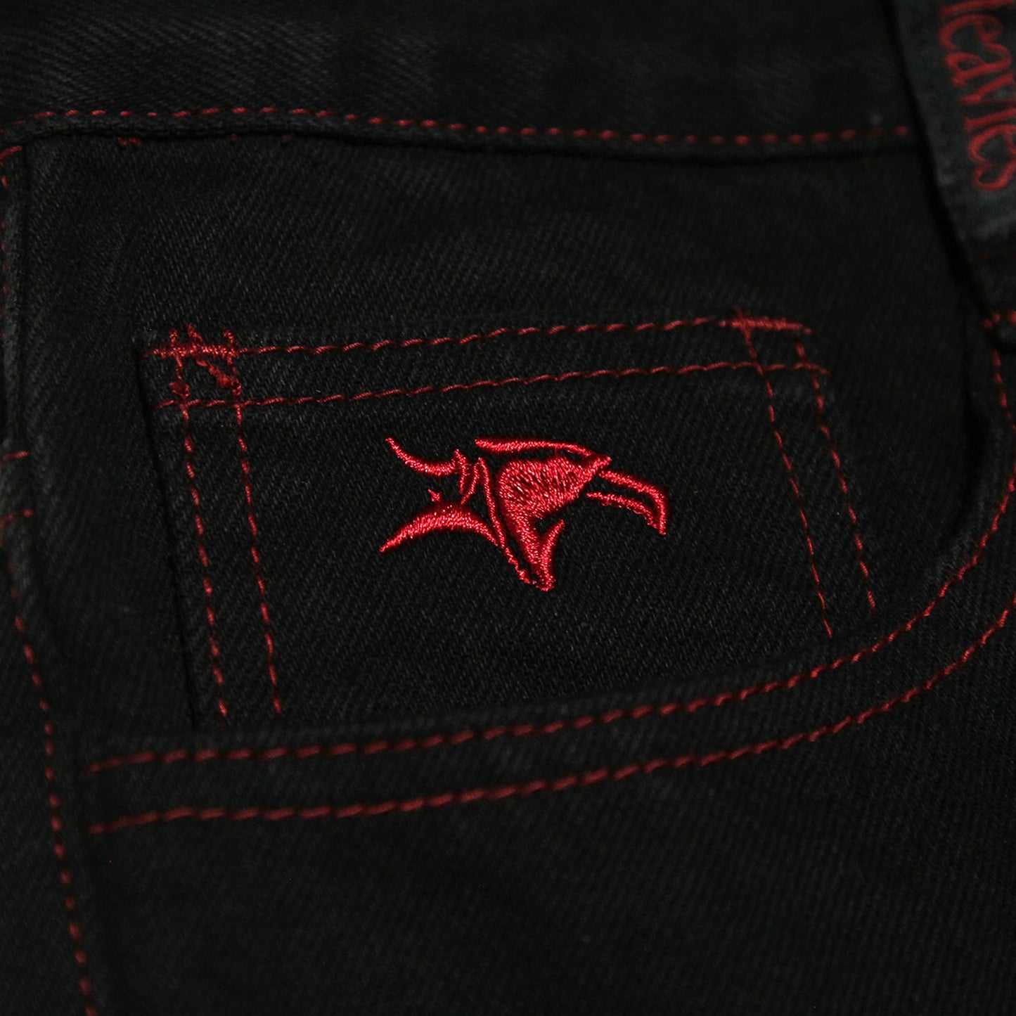 HEAVIES X ANIMAL - STRAIGHT JEANS V2 BLACK/RED