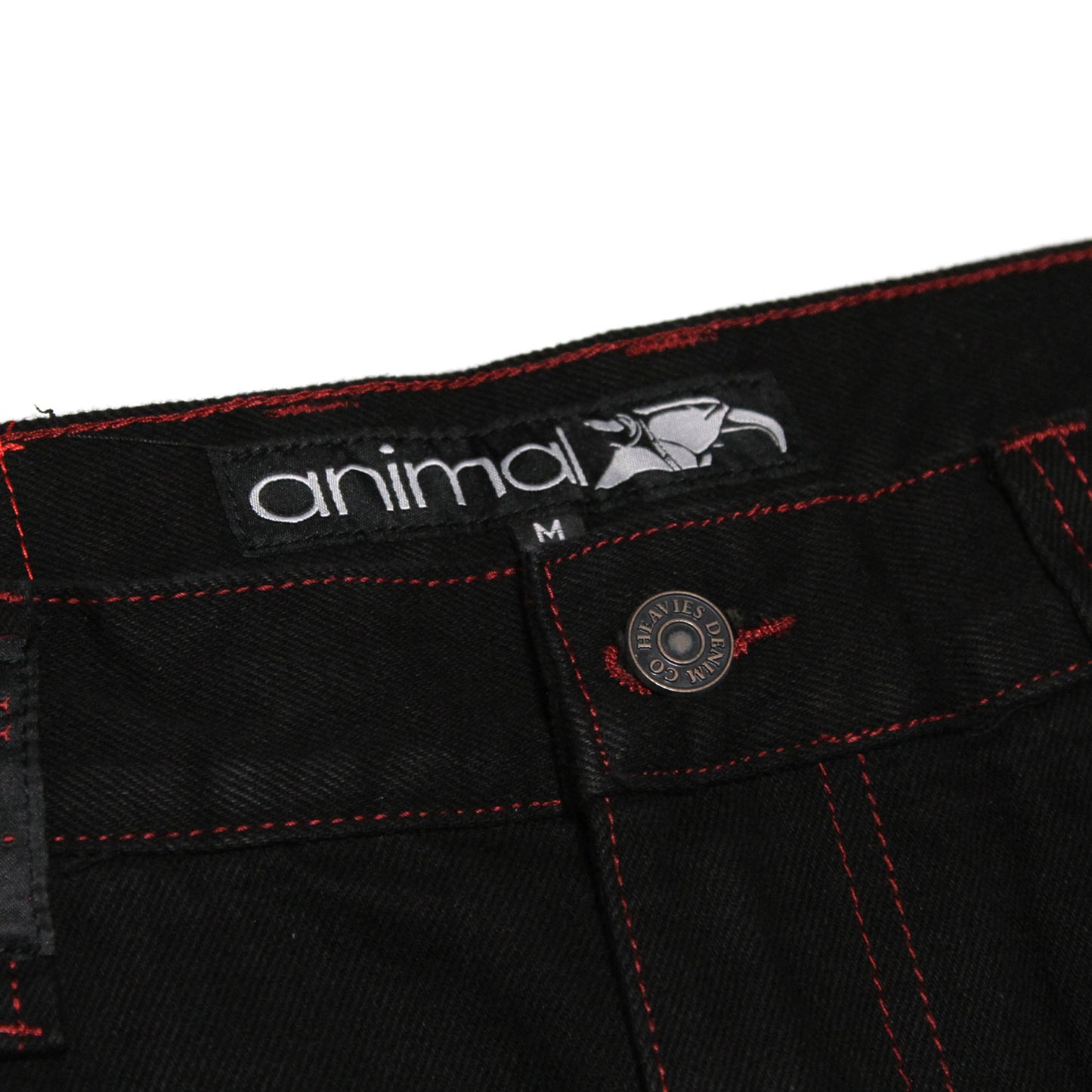 HEAVIES X ANIMAL - STRAIGHT JEANS V2 BLACK/RED