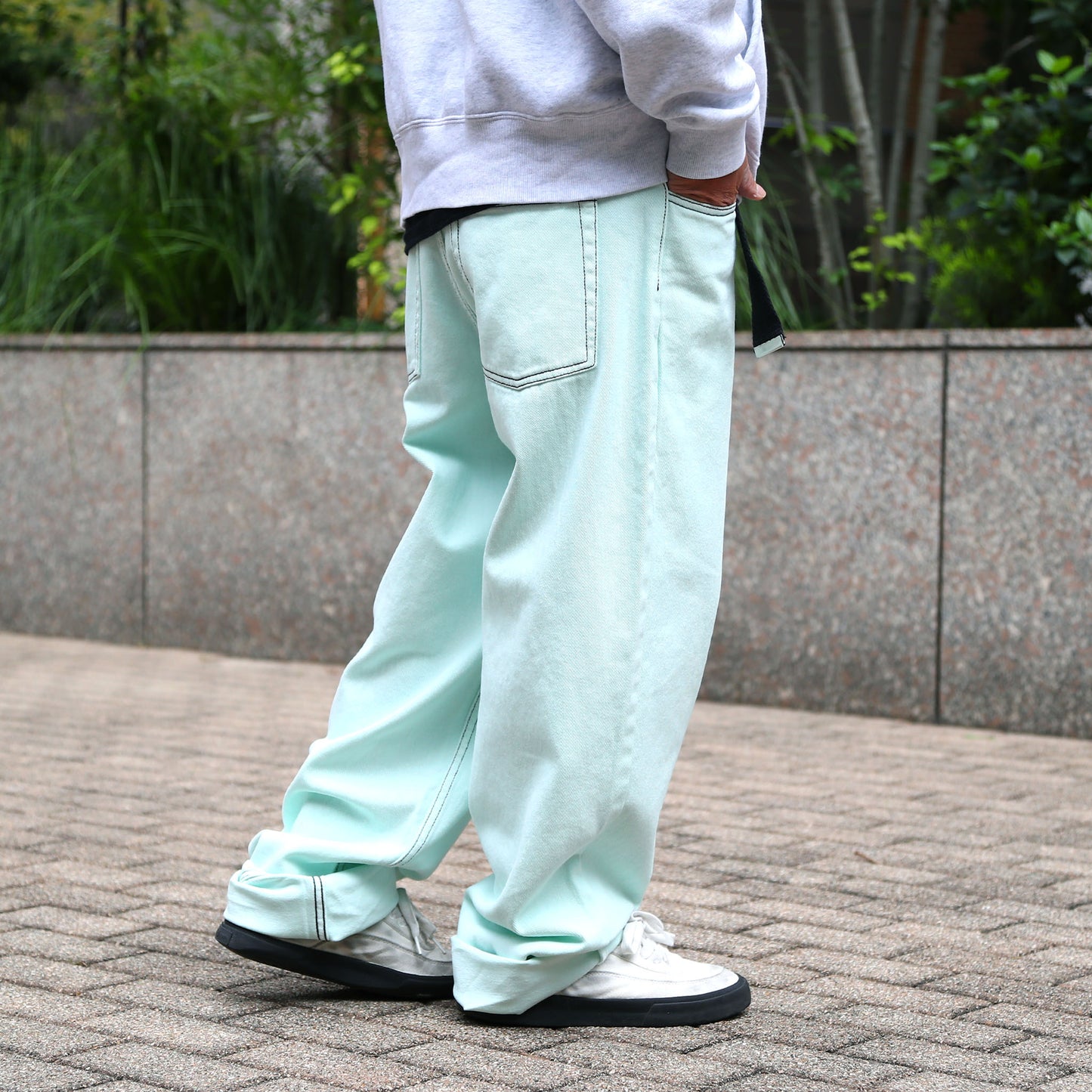 HEAVIES JEANS MINT WHITE