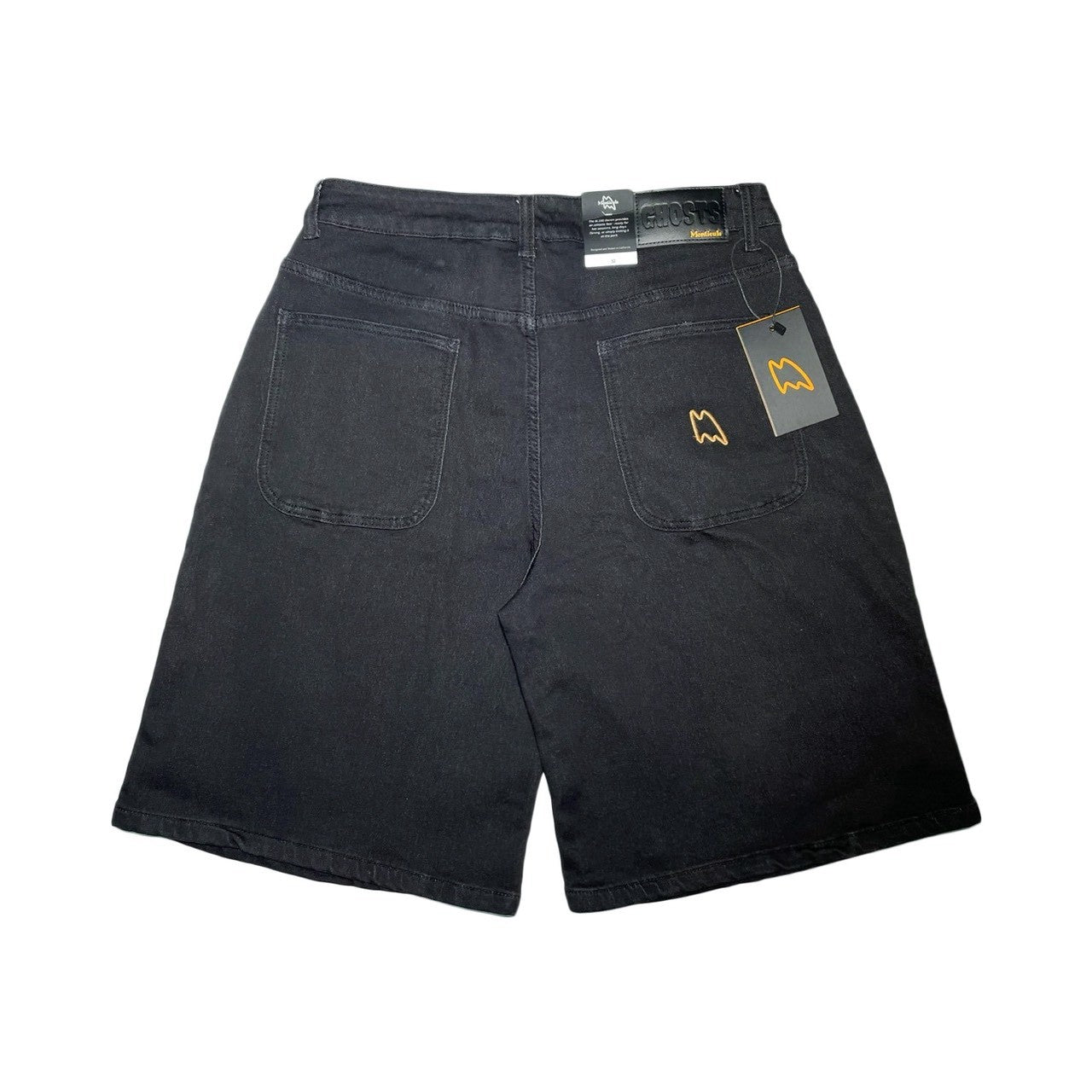MONTICULE - GHOST JEAN SHORTS BLACK