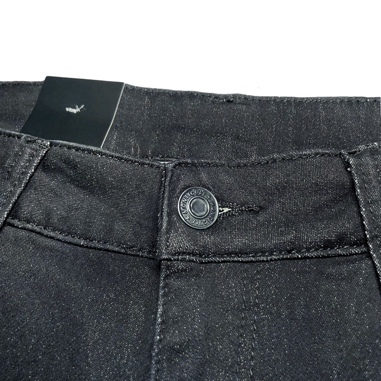 MONTICULE - GHOST JEAN SHORTS BLACK