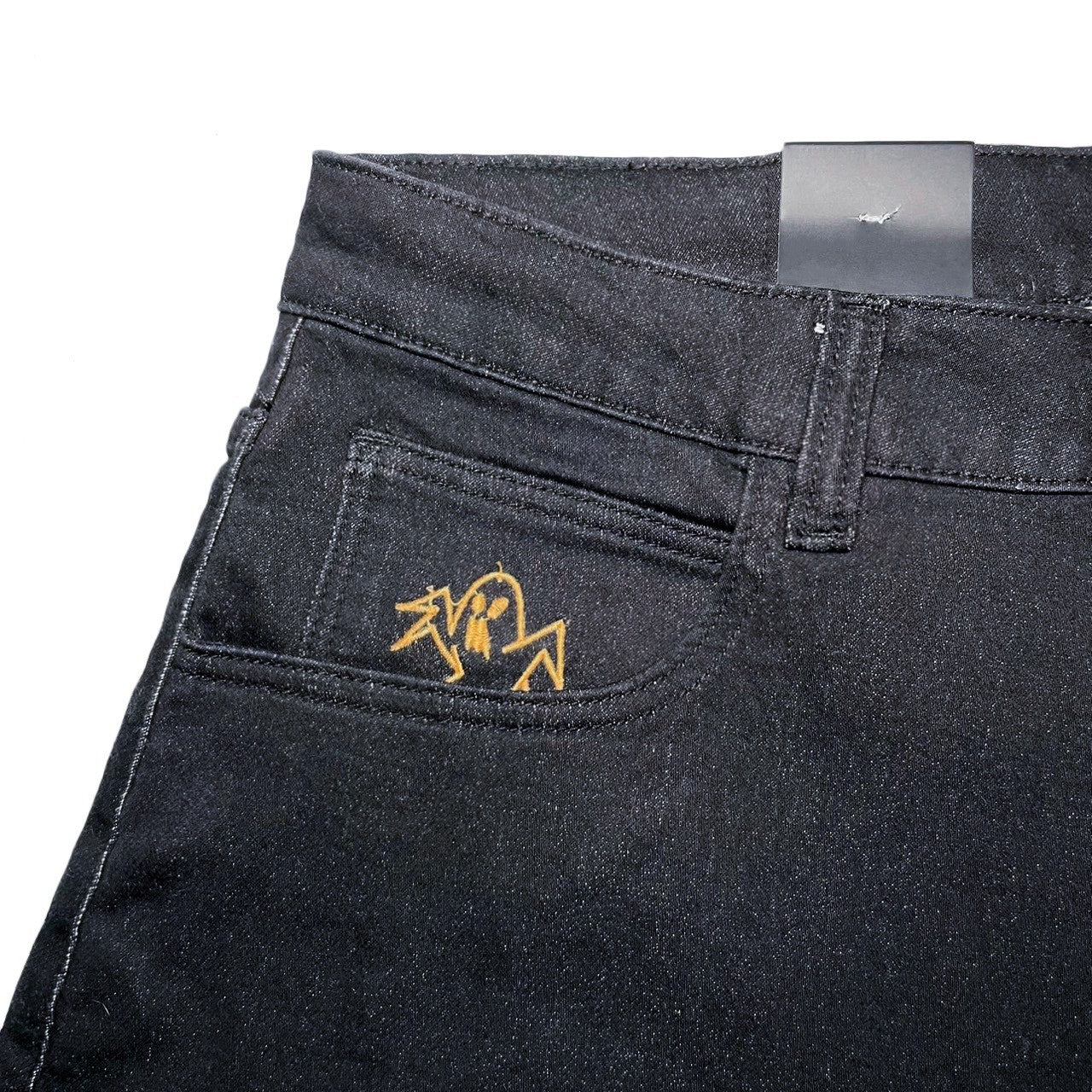MONTICULE - GHOST JEAN SHORTS BLACK