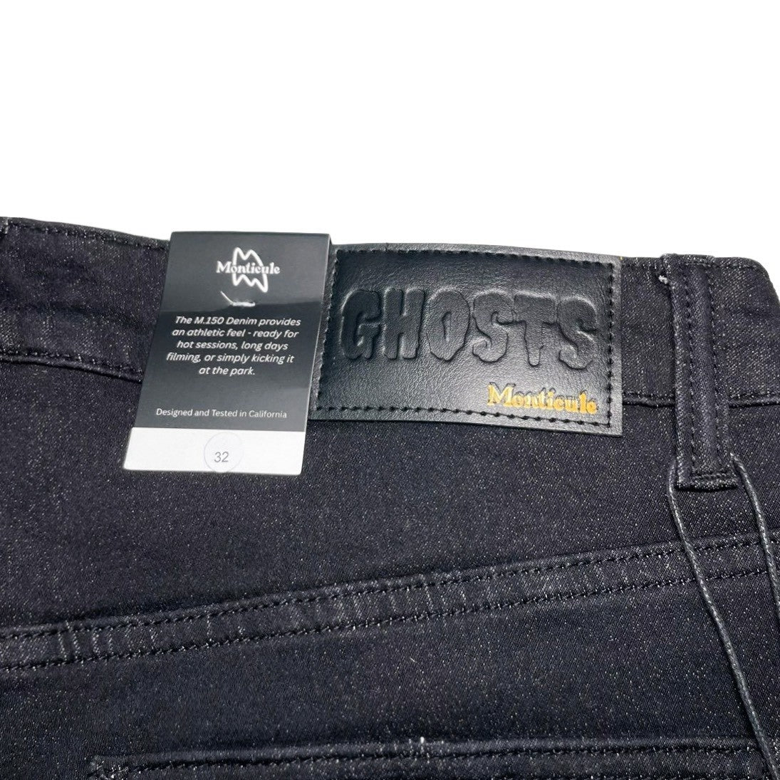 MONTICULE - GHOST JEAN SHORTS BLACK