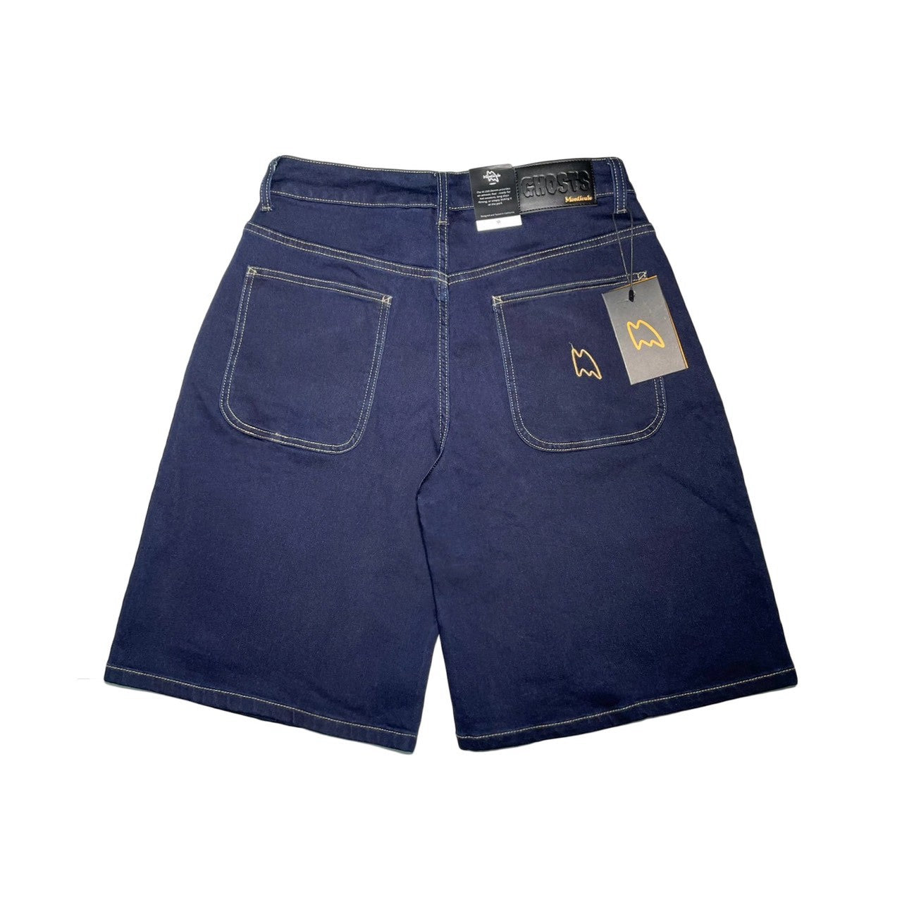 MONTICULE - GHOST JEAN SHORTS BLUE