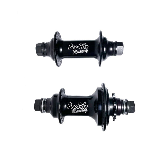 PROFILE RACING - ELITE CASSETTE HUB SET BLACK 3/8"FEMALE AXLE