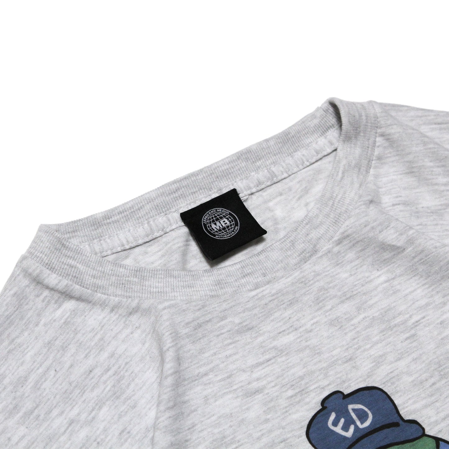 MOTOBUNKA - EDWIN GLOBE TEE HEATHER GREY
