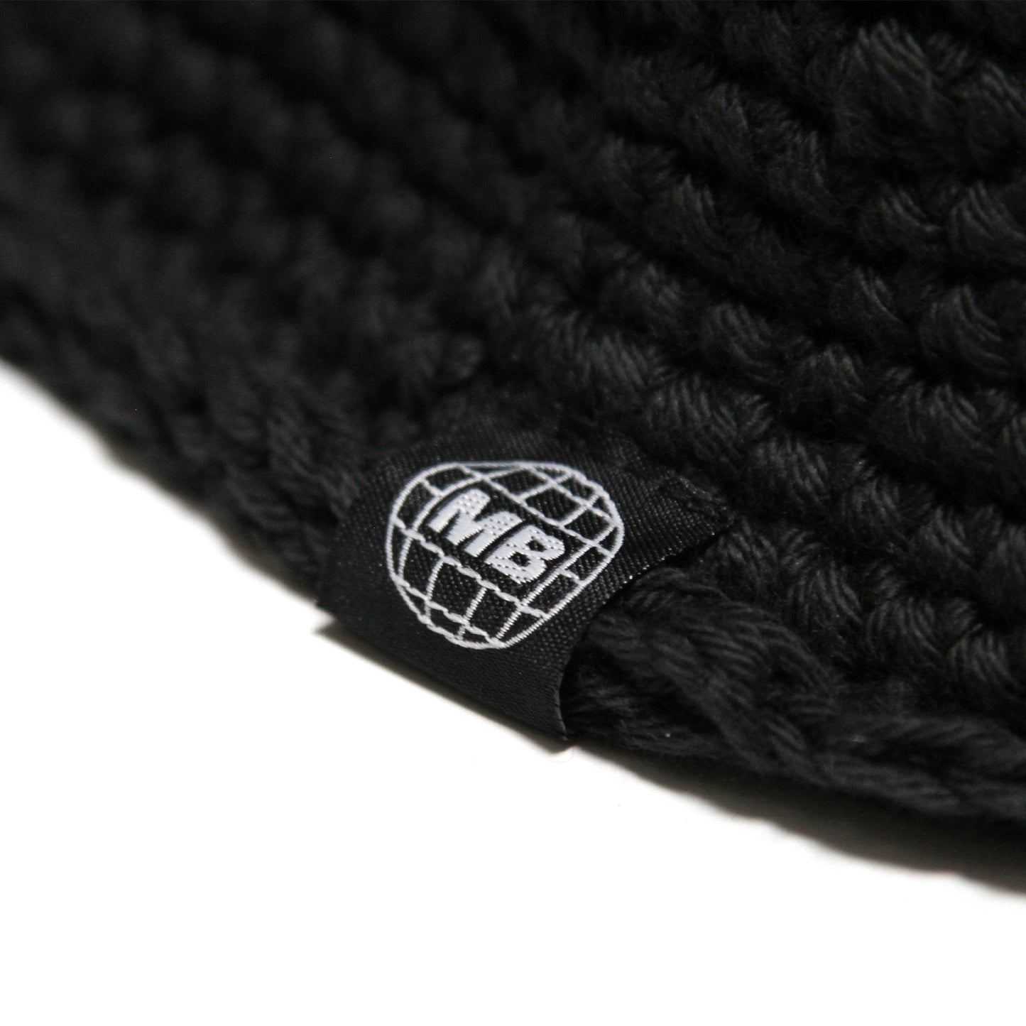 MOTOBUNKA - KNIT CROCHET HAT BLACK