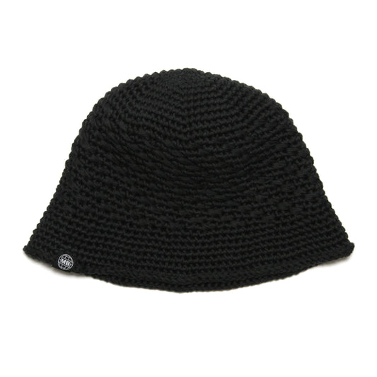 MOTOBUNKA - KNIT CROCHET HAT BLACK