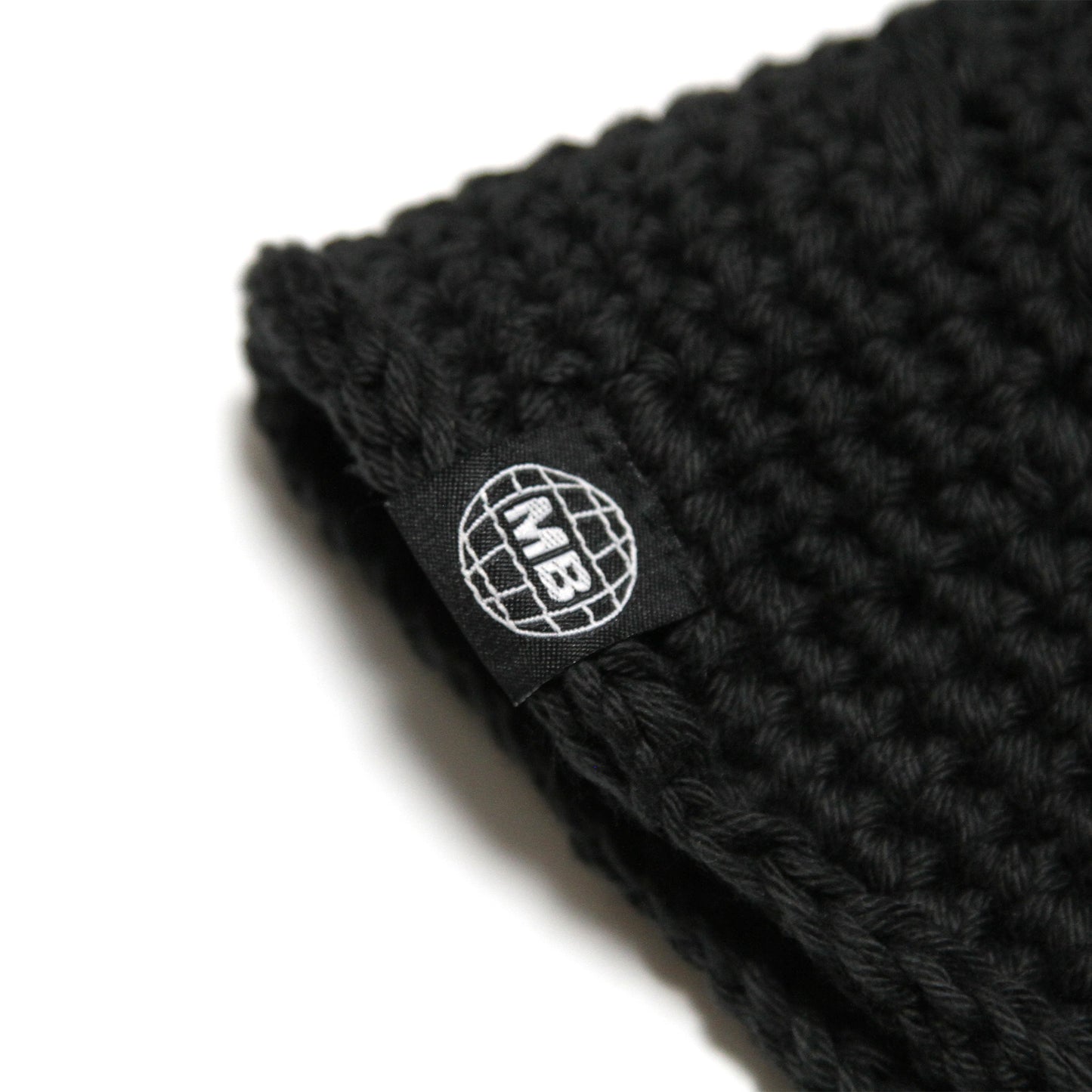 MOTOBUNKA - KNIT CROCHET HAT BLACK