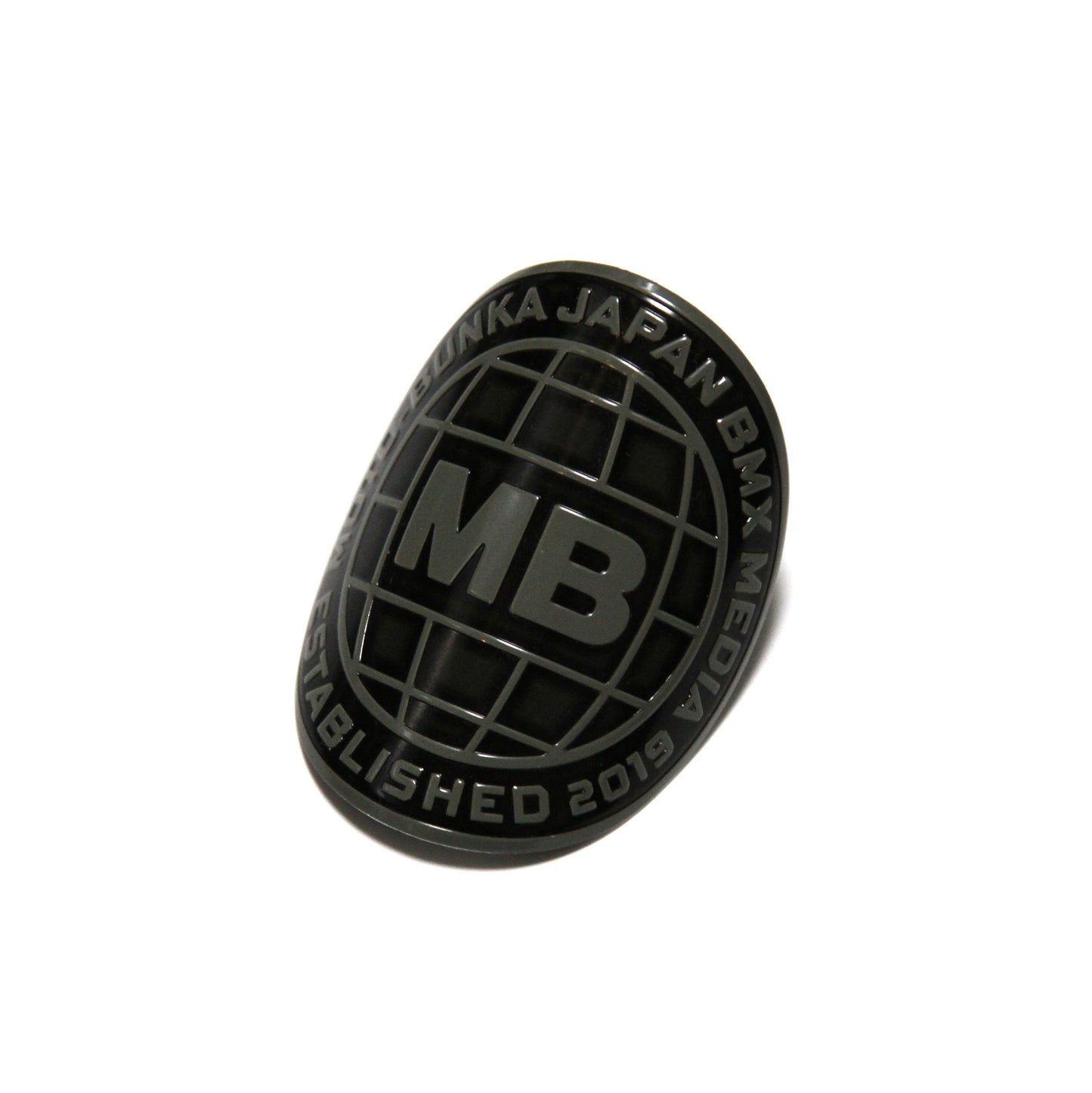 MOTO-BUNKA - GLOBE HEAD BADGE GREY