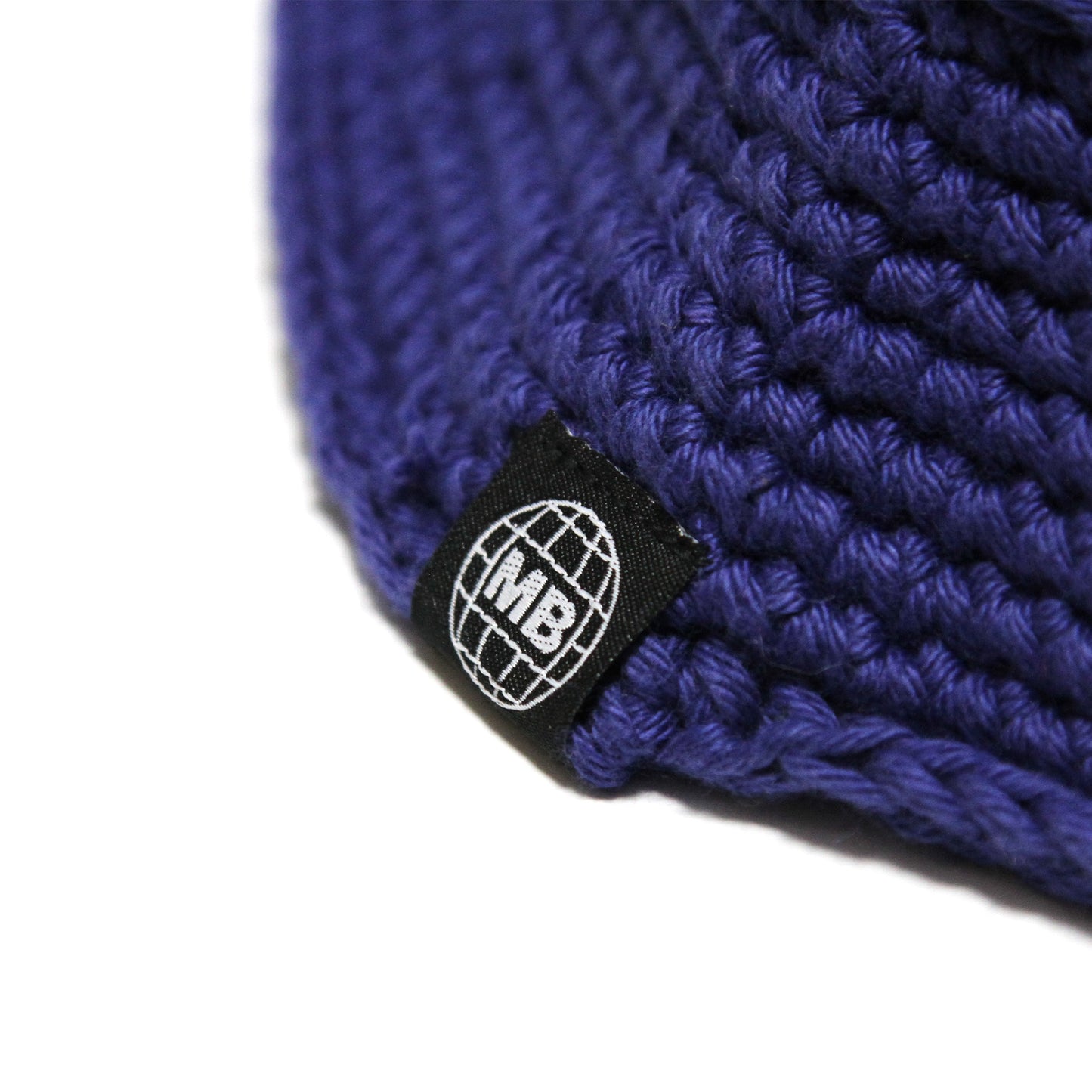 MOTOBUNKA - KNIT CHROCET HAT BLUE
