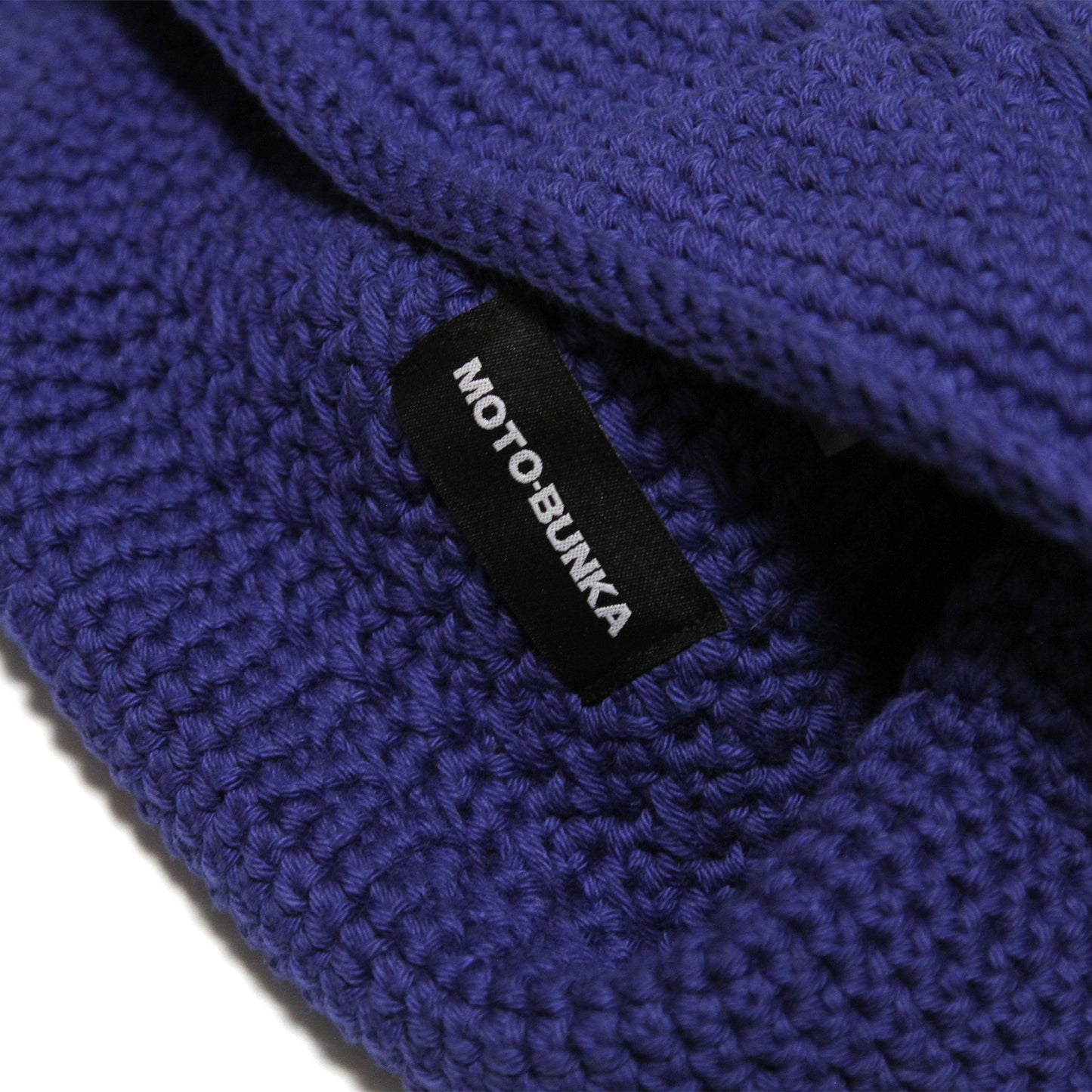 MOTOBUNKA - KNIT CHROCET HAT BLUE