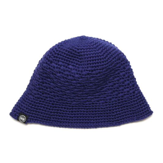 MOTOBUNKA - KNIT CROCHET HAT BLUE